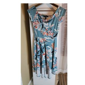 Derek Heart, Medium, light blue, Floral print